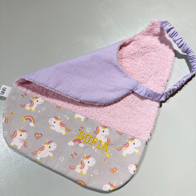 Ninin - bavaglino con elastico unicorni