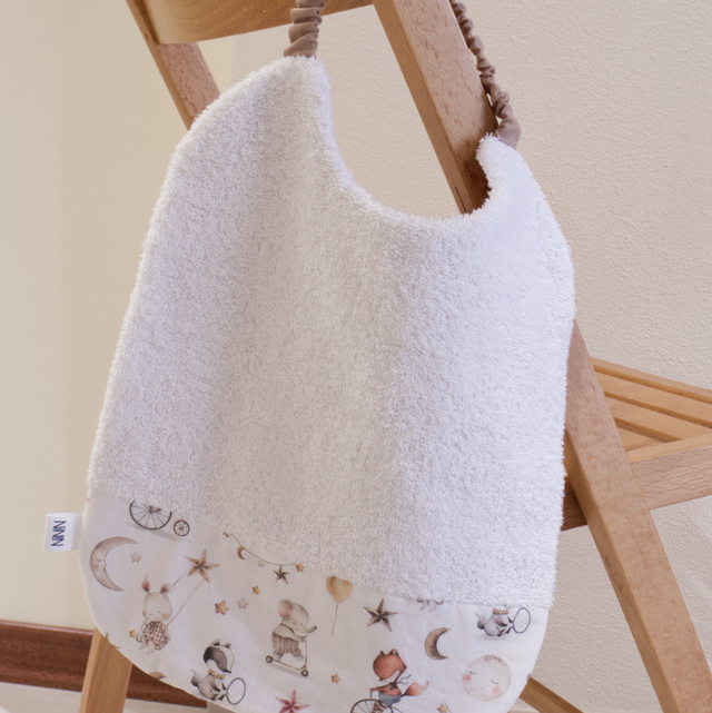 Ninin - bavaglino con elastico vintage