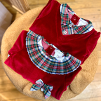 Deolinda - tutina ciniglia rossa con dettagli tartan